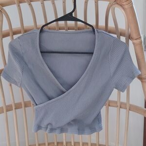 Blue Crop Top